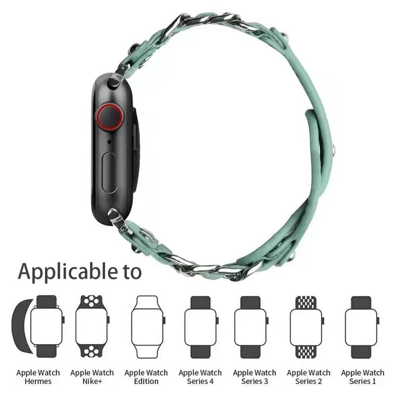 Sehr schön Apple Watch Series 7 41mm Kunstleder armband