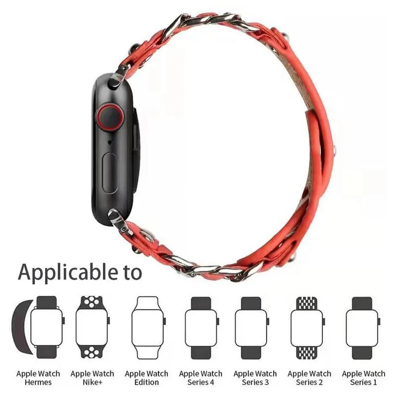 Sehr schön Apple Watch Series 7 41mm Kunstleder armband