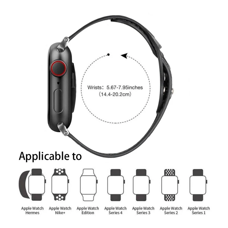 Super elegant Apple Watch Series 7 41mm Kunstleder armband