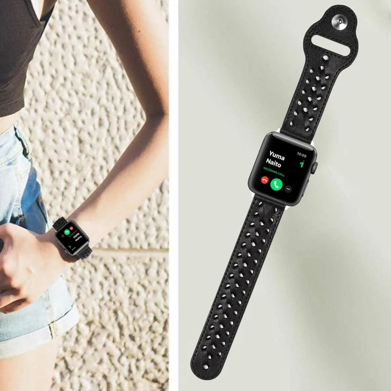 Super elegant Apple Watch Series 7 41mm Kunstleder armband