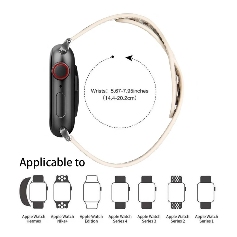 Super elegant Apple Watch Series 7 41mm Kunstleder armband