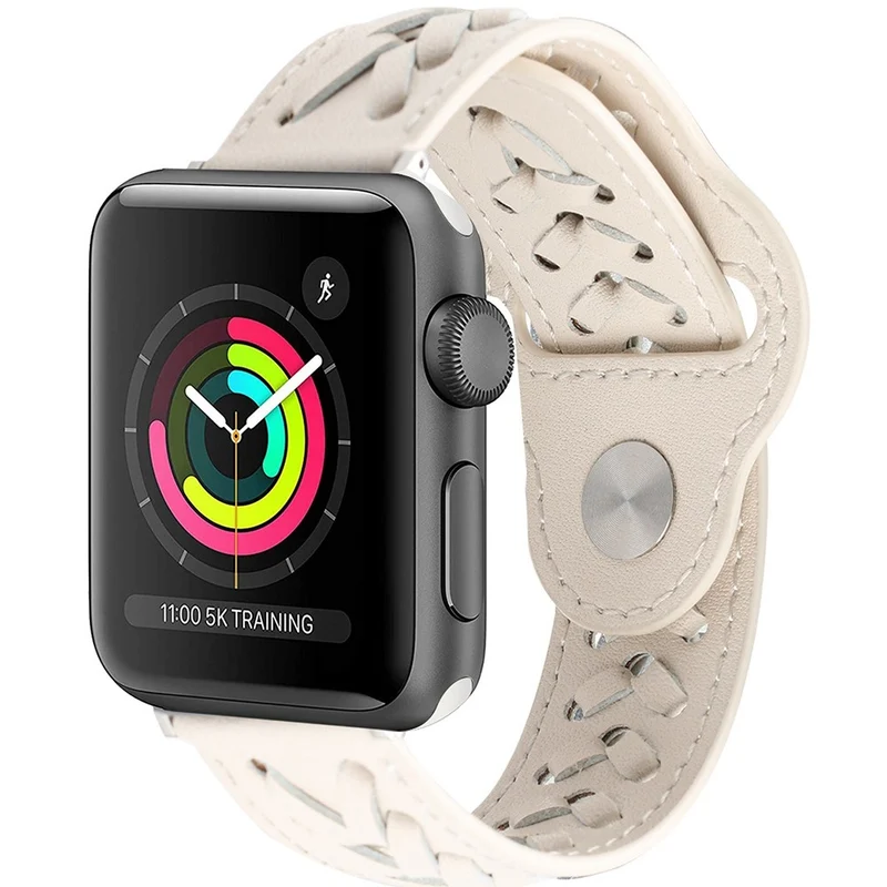 Super elegant Apple Watch Series 7 41mm Kunstleder armband