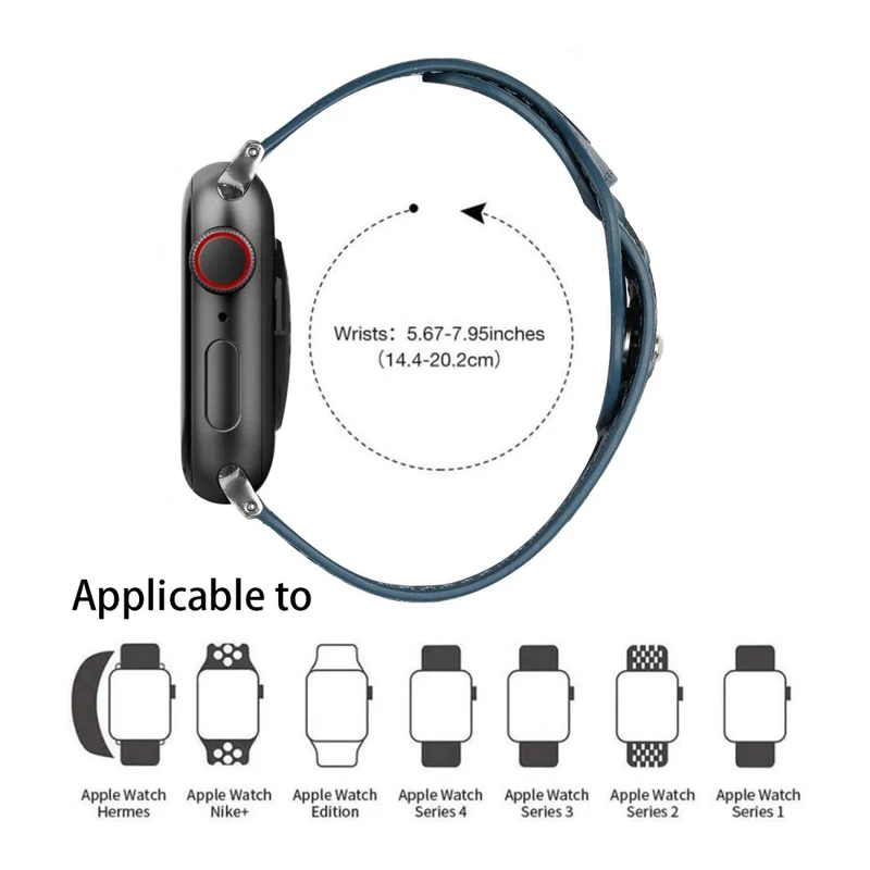 Super elegant Apple Watch Series 7 41mm Kunstleder armband