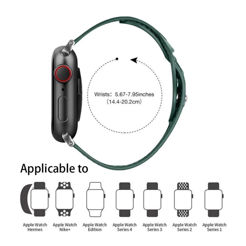 Super elegant Apple Watch Series 7 41mm Kunstleder armband
