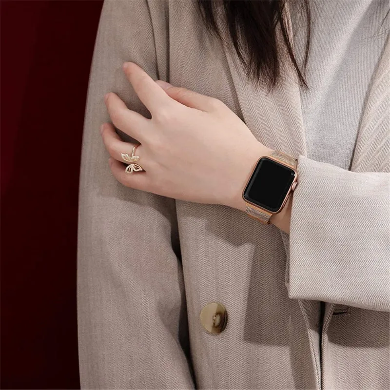 Auffallend schön Apple Watch Series 7 41mm Metall armband