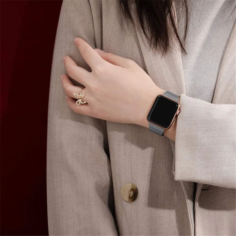 Auffallend schön Apple Watch Series 7 41mm Metall armband