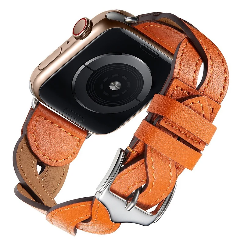 Dauerhaft Apple Watch Series 7 41mm Echtes Leder armband