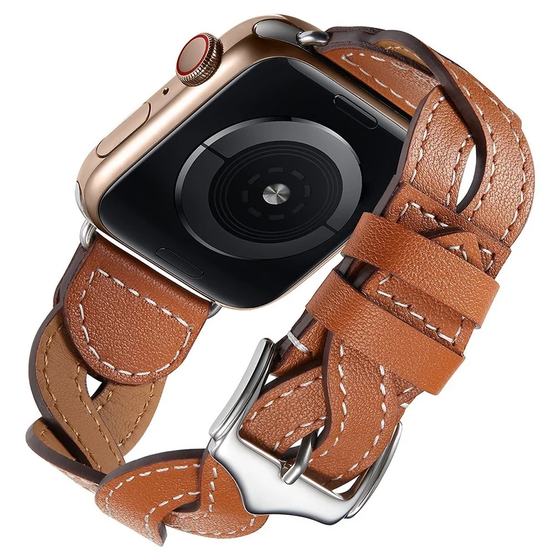 Dauerhaft Apple Watch Series 7 41mm Echtes Leder armband