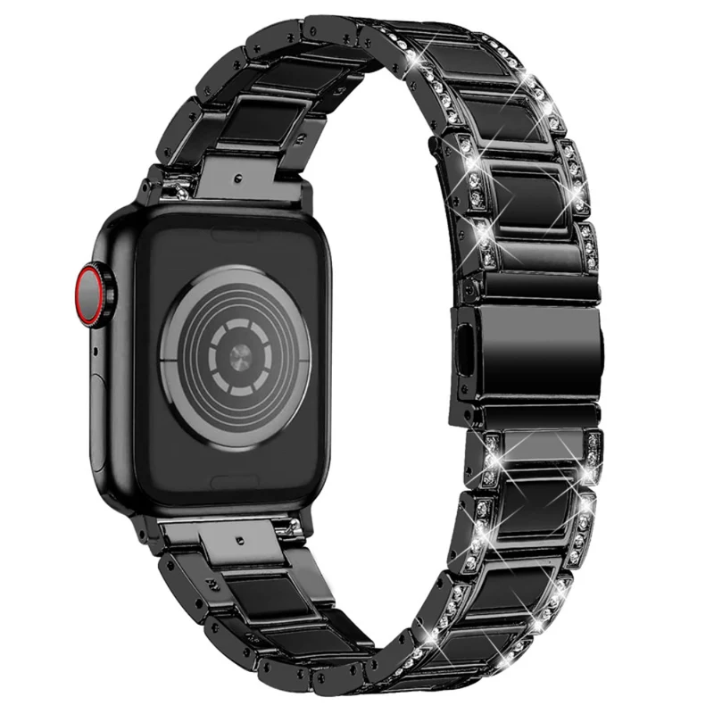 Süß Apple Watch Series 7 41mm Metall und Strass armband