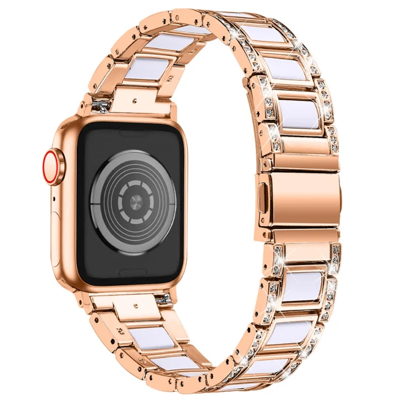 Süß Apple Watch Series 7 41mm Metall und Strass armband