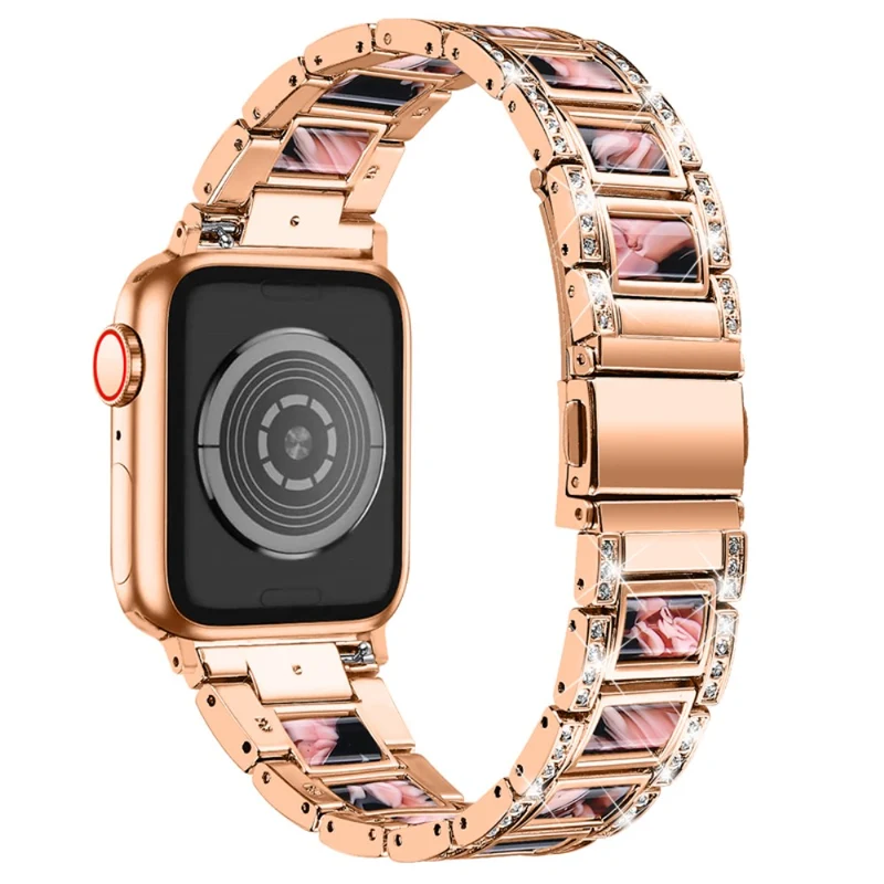 Süß Apple Watch Series 7 41mm Metall und Strass armband