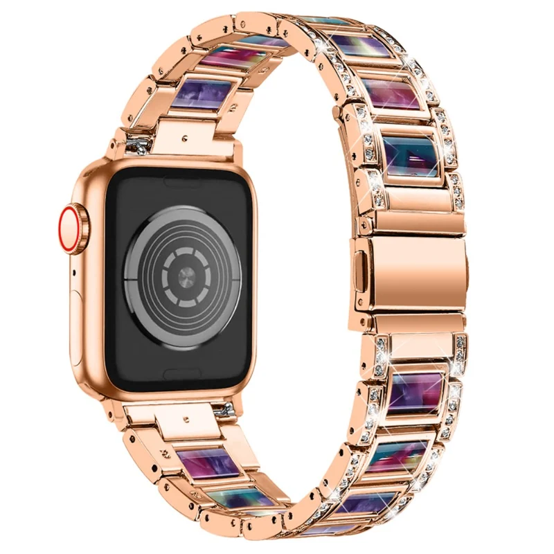 Süß Apple Watch Series 7 41mm Metall und Strass armband