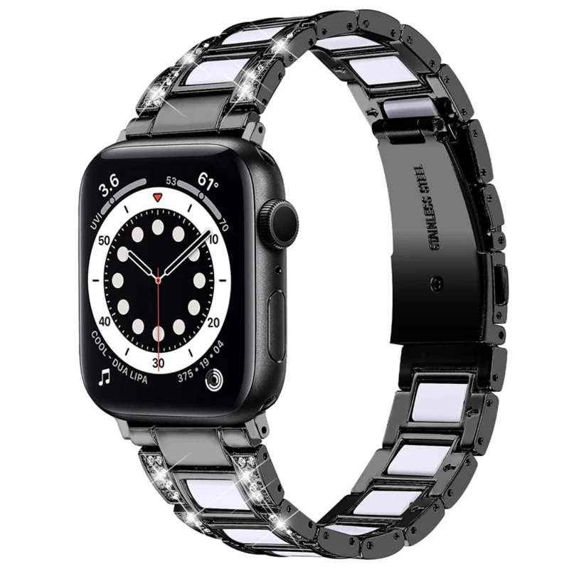 Süß Apple Watch Series 7 41mm Metall und Strass armband
