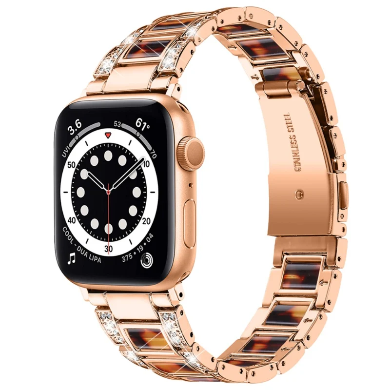 Süß Apple Watch Series 7 41mm Metall und Strass armband