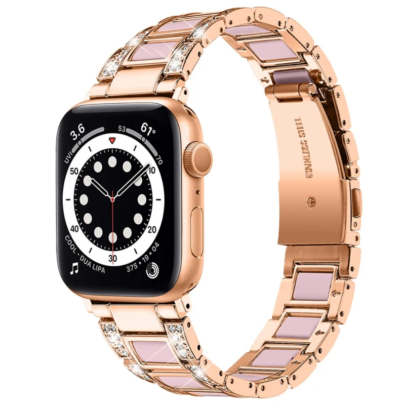 Süß Apple Watch Series 7 41mm Metall und Strass armband