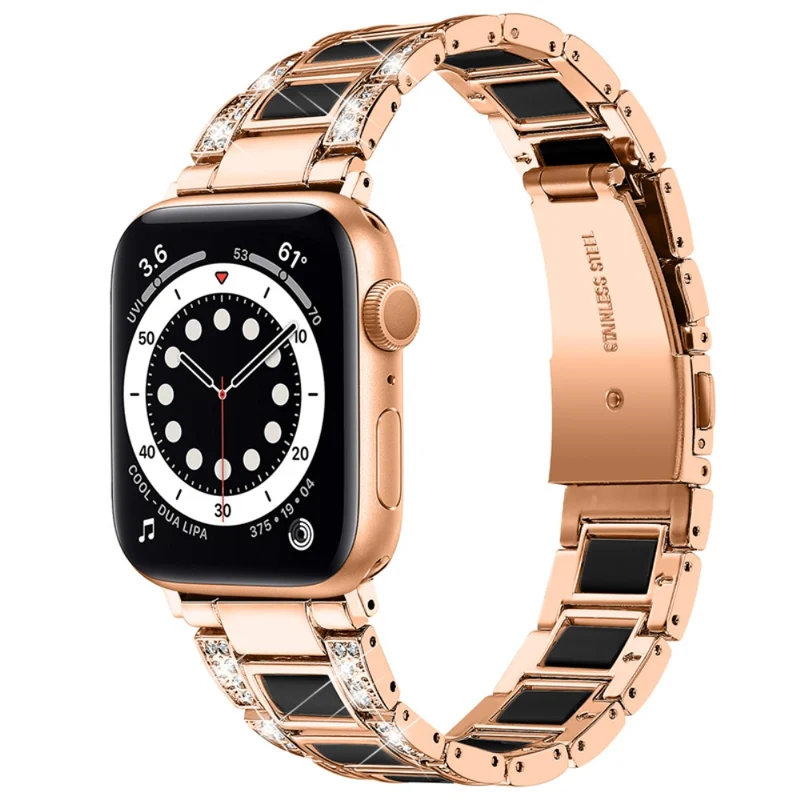 Süß Apple Watch Series 7 41mm Metall und Strass armband