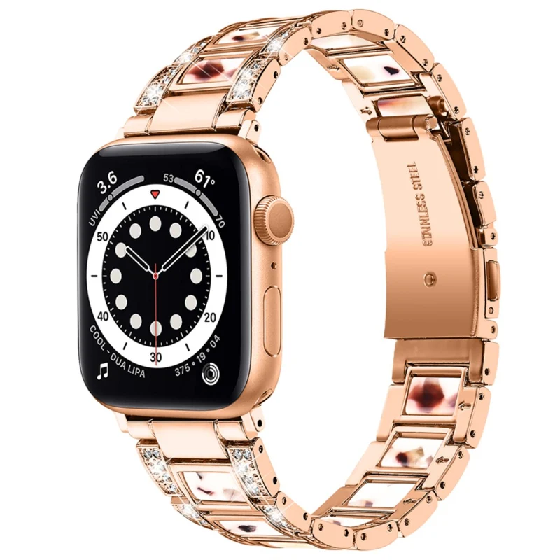 Süß Apple Watch Series 7 41mm Metall und Strass armband