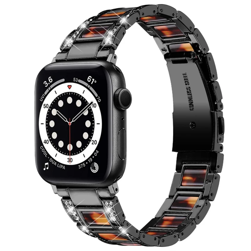 Süß Apple Watch Series 7 41mm Metall und Strass armband