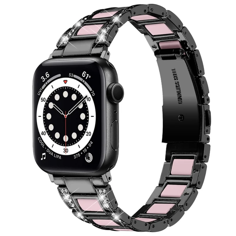Süß Apple Watch Series 7 41mm Metall und Strass armband