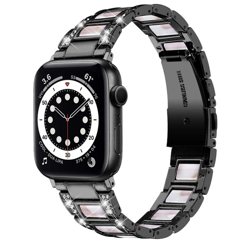 Süß Apple Watch Series 7 41mm Metall und Strass armband