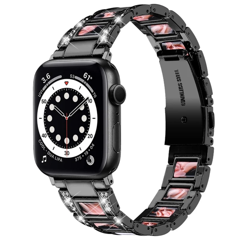 Süß Apple Watch Series 7 41mm Metall und Strass armband