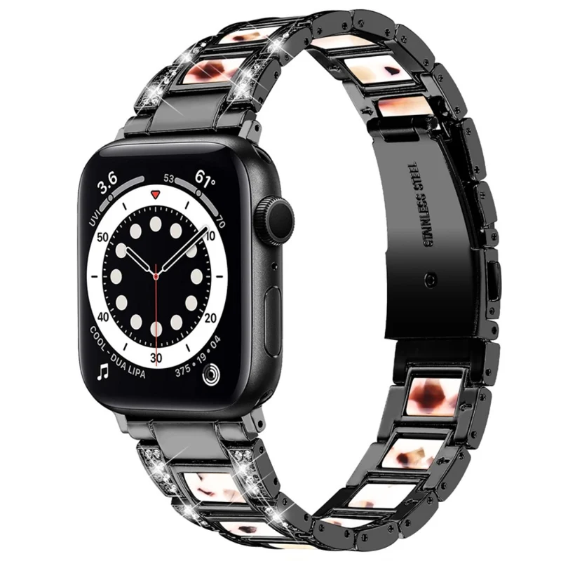 Süß Apple Watch Series 7 41mm Metall und Strass armband