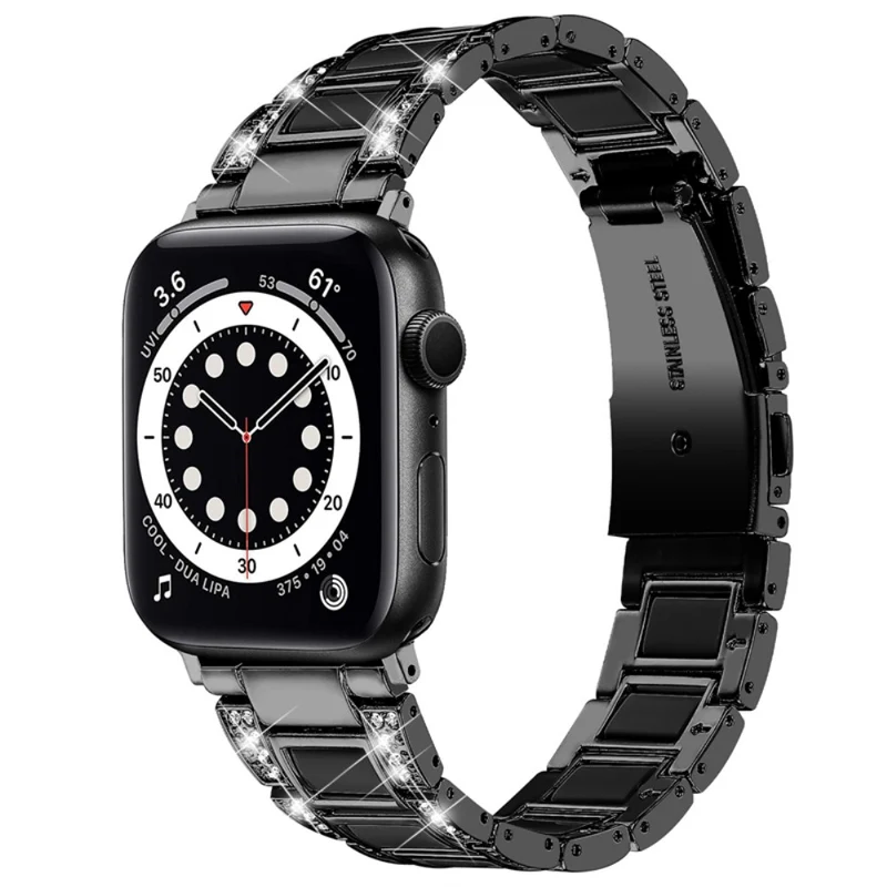 Süß Apple Watch Series 7 41mm Metall und Strass armband