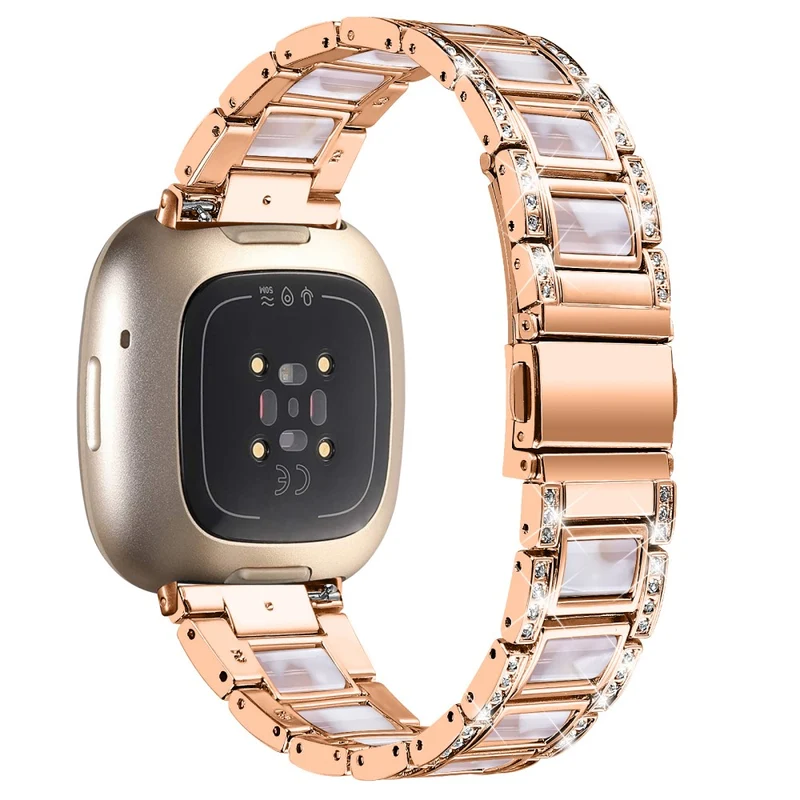 Sehr gut Fitbit Versa 3 Metall und Strass armband