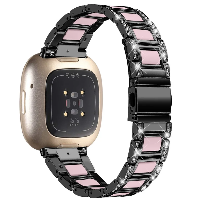 Sehr gut Fitbit Versa 3 Metall und Strass armband