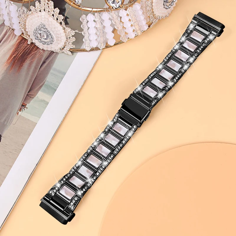 Sehr gut Fitbit Versa 3 Metall und Strass armband