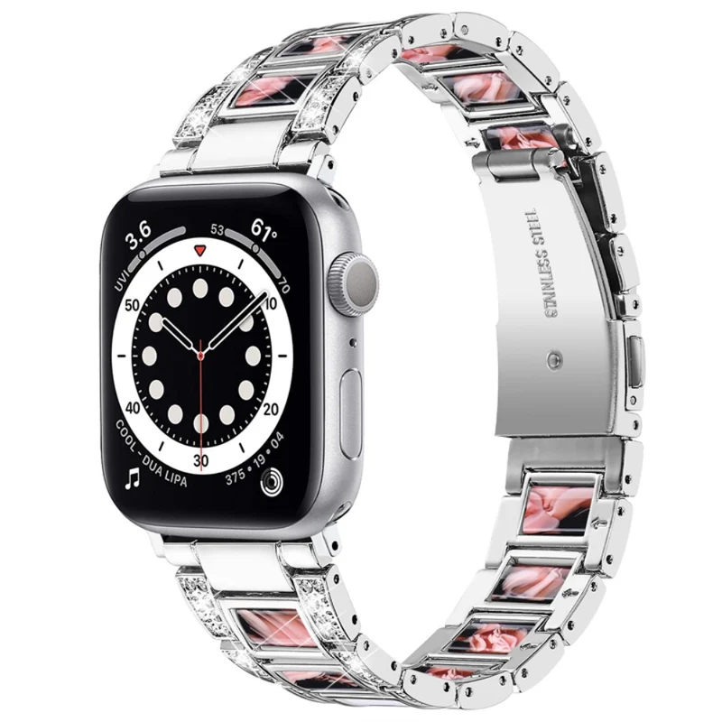 Stark Apple Watch Series 7 41mm Metall und Strass armband