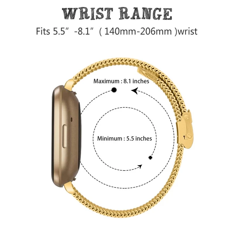 Super elegant Fitbit Versa 3 / Fitbit Sense Metall armband