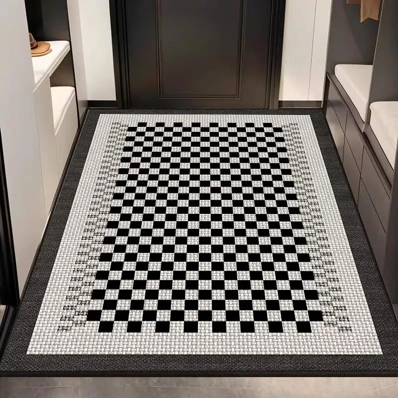 Elegante Texturierte Eingangsteppich