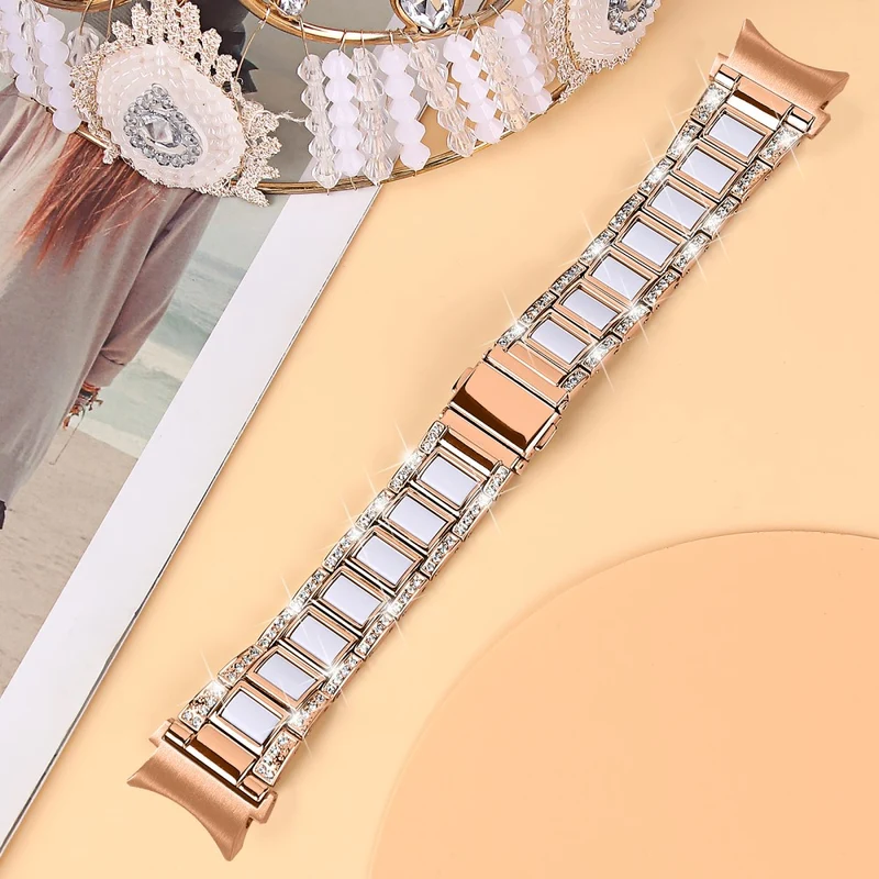 Bequem Universell Samsung Metall und Strass armband