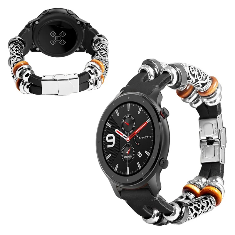 Sehr reizvoll Universell Echtes Leder und Metall armband