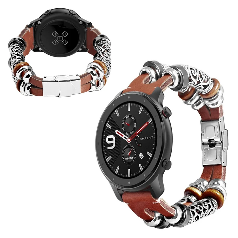Sehr reizvoll Universell Echtes Leder und Metall armband