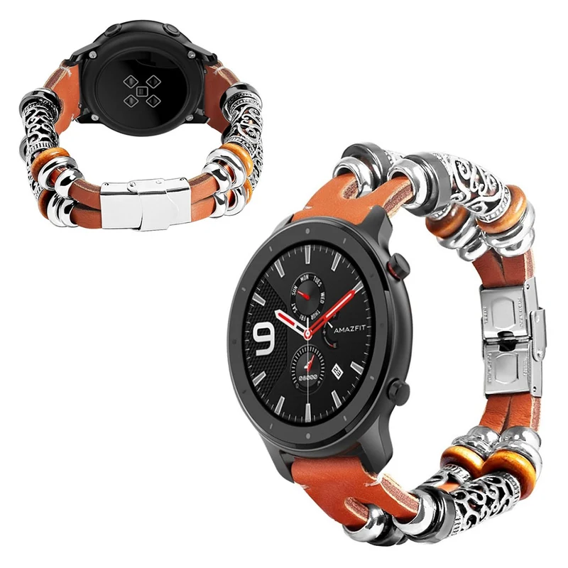Sehr reizvoll Universell Echtes Leder und Metall armband