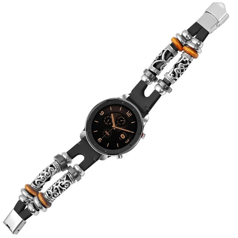 Sehr reizvoll Universell Echtes Leder und Metall armband