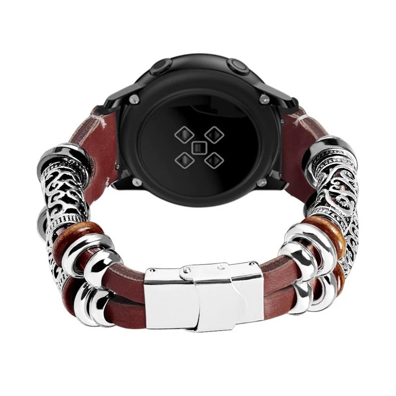 Sehr reizvoll Universell Echtes Leder und Metall armband