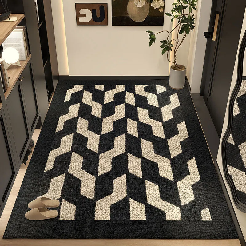 Moderner geometrischer Muster-Bereichsteppich