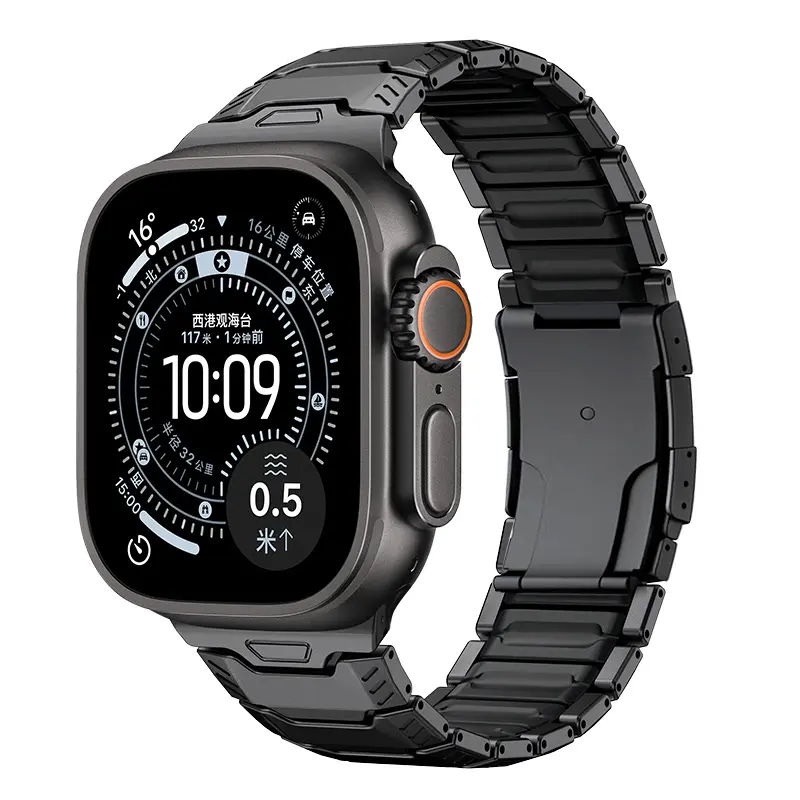 Apple Watch Mecha Titan Hybrid Armband (Schwarz)
