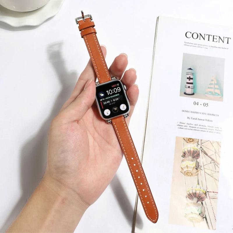Mega cool Universell Apple Echtes Leder armband
