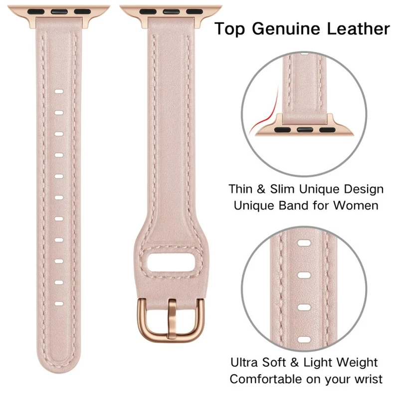 Unglaublich stark Universell Apple Echtes Leder armband