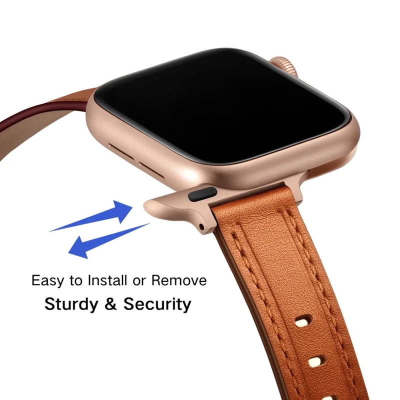Unglaublich stark Universell Apple Echtes Leder armband