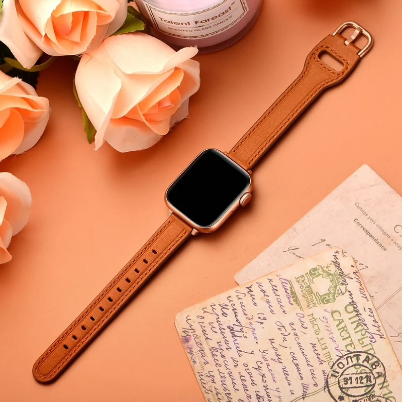 Unglaublich stark Universell Apple Echtes Leder armband