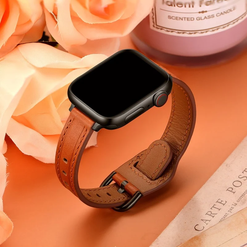 Unglaublich stark Universell Apple Echtes Leder armband