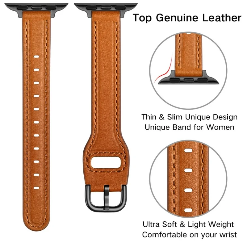 Unglaublich stark Universell Apple Echtes Leder armband