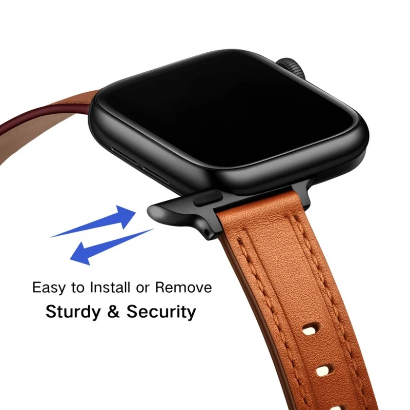 Unglaublich stark Universell Apple Echtes Leder armband