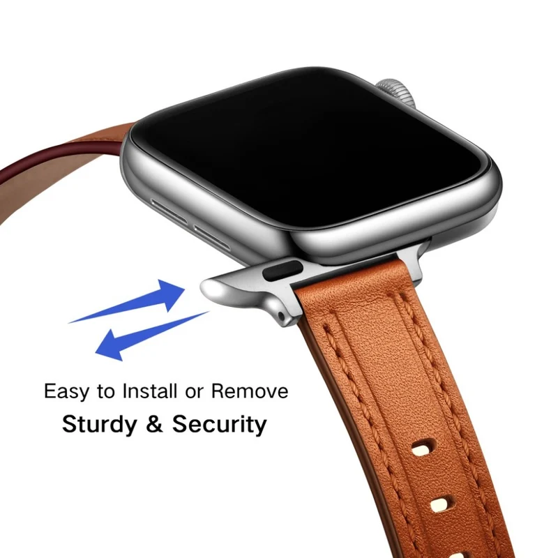 Unglaublich stark Universell Apple Echtes Leder armband
