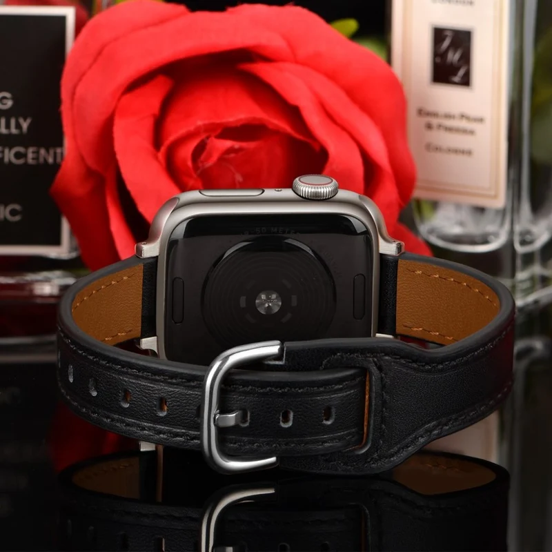 Unglaublich stark Universell Apple Echtes Leder armband